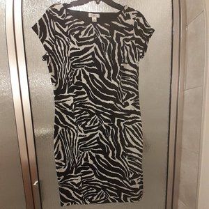 Zebra Print Cream/Black Dress